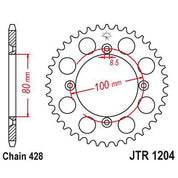 JT Sprockets Rear Steel Sprocket 49 Tooth 49T 428 Chain JTR1204.49