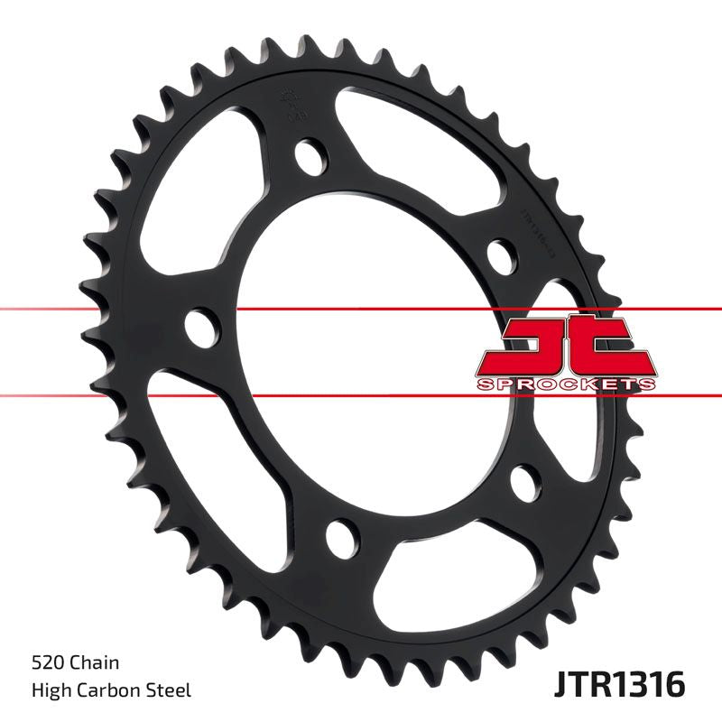JT Sprockets Rear Steel Sprocket 39 Tooth 39T 520 Chain For Honda NC750X DCT D-E,F,G,H,J,K,L Integra 2014-20 JTR1316.39