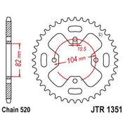 JT Sprockets Rear Steel Sprocket 40 Tooth 40T 520 Chain JTR1351.40