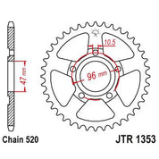 JT Sprockets Rear Steel Sprocket 40 Tooth 40T 520 Chain JTR1353.40