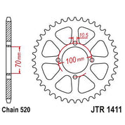 JT Sprockets Rear Steel Sprocket 50 Tooth 50T 520 Chain JTR1411.50