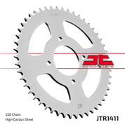 JT Sprockets Rear Steel Sprocket 50 Tooth 50T 520 Chain For Kawasaki KLT200A4A Duckster B1,C1,C2 1983-1984 JTR1411.50