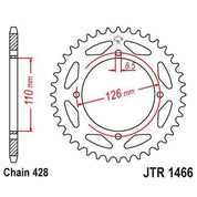 JT Sprockets Rear Steel Sprocket 46 Tooth 46T 428 Chain JTR1466.46