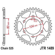 JT Sprockets Rear Steel Sprocket 41 Tooth 41T 525 Chain For Kawasaki Ninja 1000SX ZX1000 KMFNN,KMFAN 2021 JTR1489.41