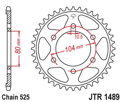 JT Sprockets Rear Steel Sprocket 41 Tooth 41T 525 Chain For Kawasaki Ninja 1000SX ZX1000 KMFNN,KMFAN 2021 JTR1489.41