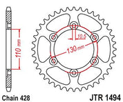 JT Sprockets Front Steel Sprocket 56 Tooth 56T 428 Chain For Kawasaki Z125 Pro BR125 LPF 2023 JTR1494.56
