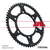 Piñón delantero de acero JT Sprockets, 56 dientes, cadena 428 para Kawasaki BX125 AKF, AKFA 125 Ninja 2019 JTR1494.56