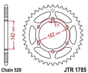 JT Sprockets Rear Steel Sprocket 48 Tooth 48T 520 Chain JTR1785.48