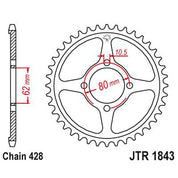 JT Sprockets Rear Steel Sprocket 49 Tooth 49T 428 Chain JTR1843.49