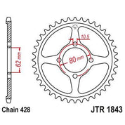 JT Sprockets Rear Steel Sprocket 54 Tooth 54T 428 Chain JTR1843.54
