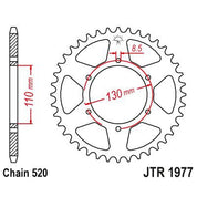 JT Sprockets Rear Steel Sprocket 45 Tooth 45T 520 Chain JTR1977.45