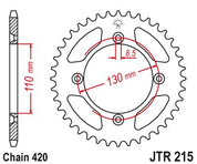 JT Sprockets Rear Steel Sprocket 49 Tooth 49T 420 Chain JTR215.49