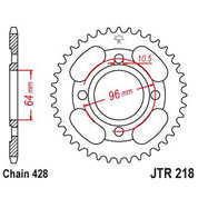 JT Sprockets Rear Steel Sprocket 44 Tooth 44T 428 Chain JTR218.44