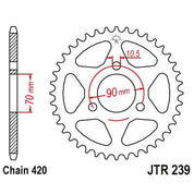 JT Sprockets Rear Steel Sprocket 47 Tooth 47T 420 Chain JTR239.47