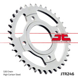 Piñón trasero de acero JT Sprockets, 37 dientes, cadena 530 para Honda Hawk II 400 CB400T Mk 1978-1979 JTR246.37