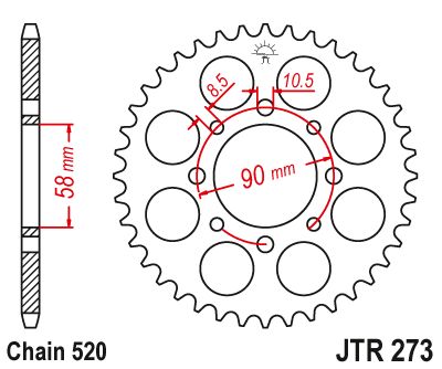 JT Sprockets Rear Steel Sprocket 30 Tooth 30T 520 Chain JTR273.30