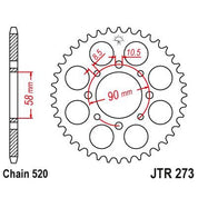 JT Sprockets Rear Steel Sprocket 33 Tooth 33T 520 Chain JTR273.33
