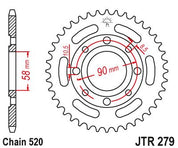 JT Sprockets Rear Steel Sprocket 32 Tooth 32T 520 Chain JTR279.32