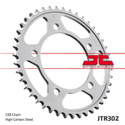 JT Sprockets Rear Steel Sprocket 41 Tooth 41T 530 Chain For Honda Super Hawk 1000 VTR1000F 1997-2005 JTR302.41