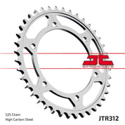 JT Sprockets Rear Steel Sprocket 40 Tooth 40T 525 Chain JTR312.40