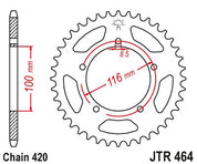 JT Sprockets Rear Steel Sprocket 48 Tooth 48T 420 Chain JTR464.48