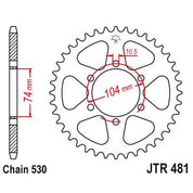 JT Sprockets Rear Steel Sprocket 45 Tooth 45T 530 Chain JTR481.45