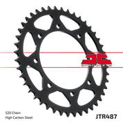 JT Sprockets Rear Steel Sprocket 43 Tooth 43T 520 Chain For Kawasaki KLR650 A4-A19,A6F,A7F,E8F,E9,EAF 1990-10 JTR487.43