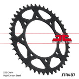Piñón trasero de acero JT Sprockets, 43 dientes, cadena 520 para Kawasaki KLR650 A4-A19, A6F, A7F, E8F, E9, EAF 1990-10 JTR487.43
