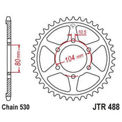 JT Sprockets Rear Steel Sprocket 41 Tooth 41T 530 Chain For Kawasaki Ninja ZX7R ZX750 R M1-M3 1993-1995 JTR488.41