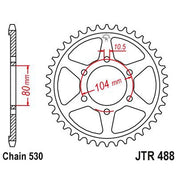 JT Sprockets Rear Steel Sprocket 45 Tooth 45T 530 Chain JTR488.45