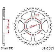 JT Sprockets Rear Steel Sprocket 41 Tooth 41T 630 Chain For Kawasaki Z1100 R1 1984-1986 JTR501.41