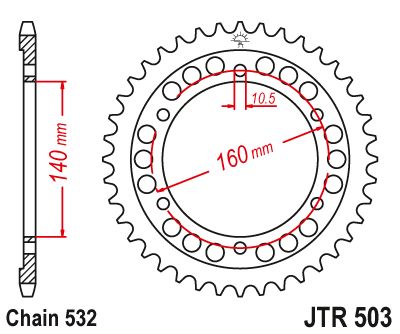 JT Sprockets Rear Steel Sprocket 45 Tooth 45T 532 Chain For Kawasaki Ninja ZX10 ZX1000B B1-B3 Tomcat 1988-1990 JTR503.45