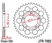 JT Sprockets Rear Steel Sprocket 48 Tooth 48T 530 Chain JTR7082.48