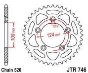 JT Sprockets Front Steel Sprocket 39 Tooth 39T 520 Chain JTR746.39