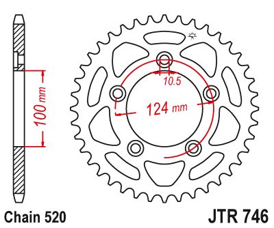 JT Sprockets Front Steel Sprocket 39 Tooth 39T 520 Chain JTR746.39