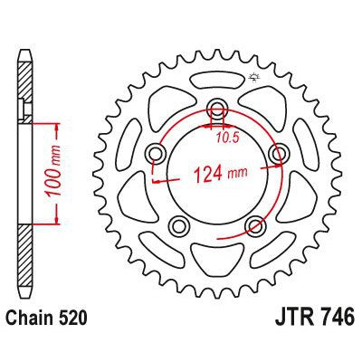 JT Sprockets Front Steel Sprocket 39 Tooth 39T 520 Chain JTR746.39