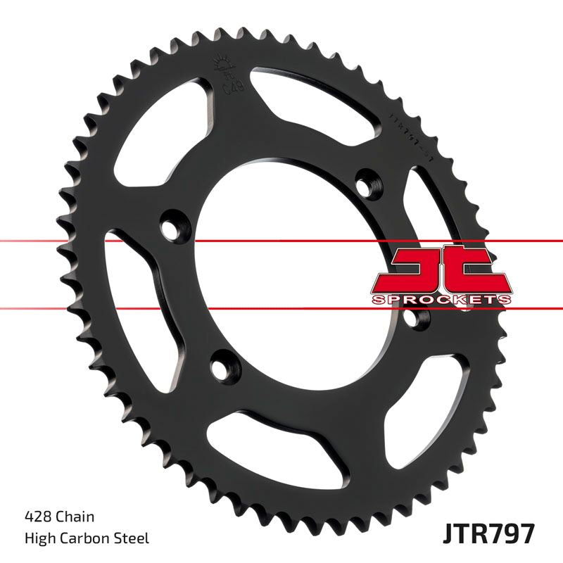 JT Sprockets Rear Steel Sprocket 57 Tooth 57T 428 Chain For Suzuki DRZ125L K3-K9,L0-L9,M0 2003-2020 JTR797.57