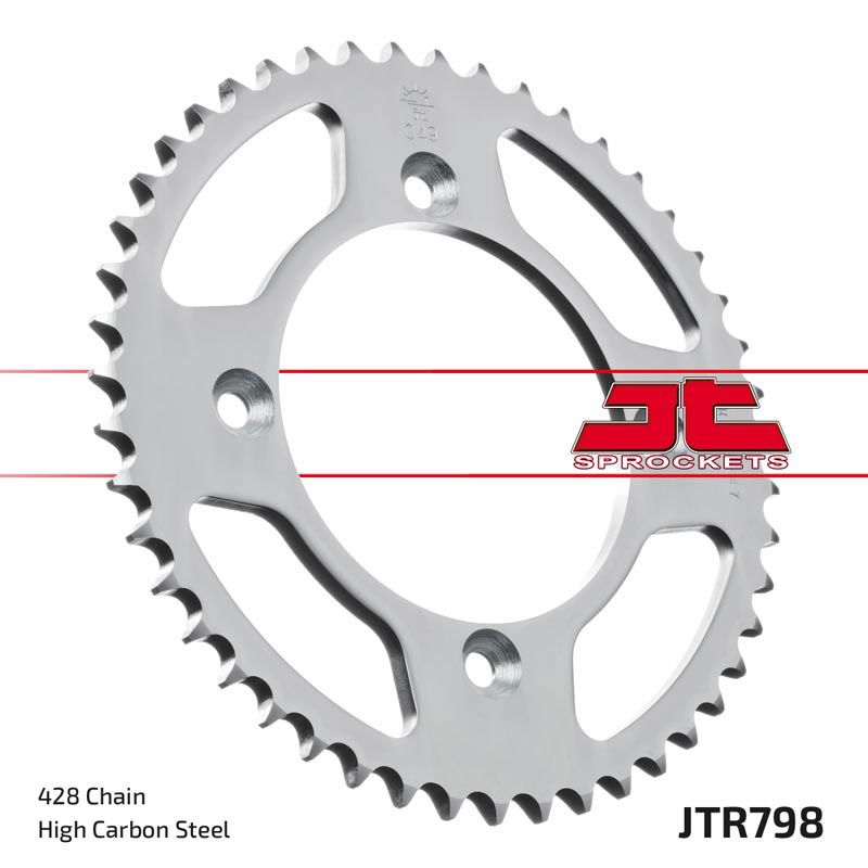 JT Sprockets Rear Steel Sprocket 47 Tooth 47T 428 Chain For Suzuki RM85L L9,M0,M1,M2,M3 Big Wheel 2019-23 JTR798.47