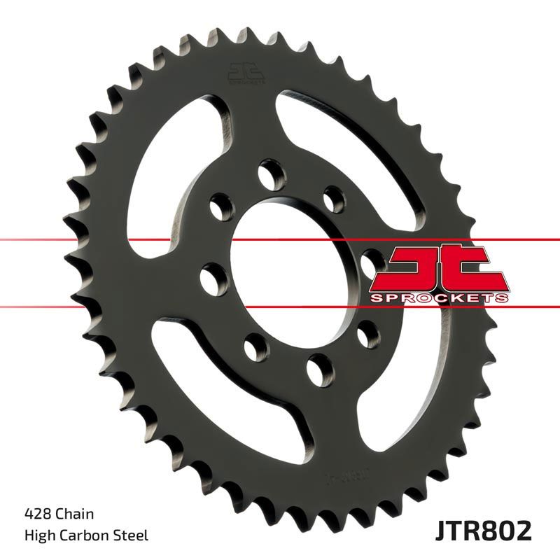 JT Sprockets Rear Steel Sprocket 40 Tooth 40T 428 Chain For Kawasaki KE100 B1-B20 1982-2001 JTR802.40