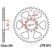 JT Sprockets Front Steel Sprocket 48 Tooth 48T 520 Chain JTR811.48