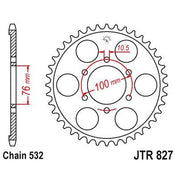 JT Sprockets Rear Steel Sprocket 42 Tooth 42T 532 Chain For Suzuki GSXR1100 WP 1993-1994 JTR827.42