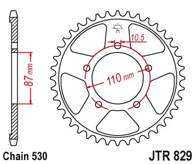 JT Sprockets Rear Steel Sprocket 47 Tooth 47T 530 Chain For Suzuki Bandit 600 GSF600S T,V,W,X,Y 1995-1999 JTR829.47