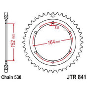 JT Sprockets Rear Steel Sprocket 42 Tooth 42T 530 Chain JTR841.42