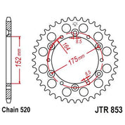 JT Sprockets Rear Steel Sprocket 51 Tooth 51T 520 Chain JTR853.51