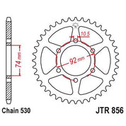 JT Sprockets Rear Steel Sprocket 46 Tooth 46T 530 Chain JTR856.46