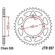 JT Sprockets Rear Steel Sprocket 43 Tooth 43T 520 Chain JTR857.43