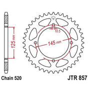 JT Sprockets Rear Steel Sprocket 39 Tooth 39T 520 Chain For Yamaha XT600 H 1987-1989 JTR857.39