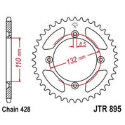 JT Sprockets Rear Steel Sprocket 46 Tooth 46T 428 Chain For GAS GAS MC85 17/14 2022-2024 JTR895.46