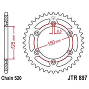 JT Sprockets Rear Steel Sprocket SC 40 Tooth 40T 520 Chain For Husaberg FS650E 2003-2008 JTR897.40SC