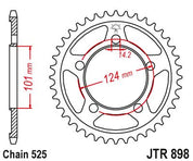 JT Sprockets Rear Steel Sprocket 38 Tooth 38T 525 Chain For KTM 1190 RC8R Track 2011-2013 JTR898.38